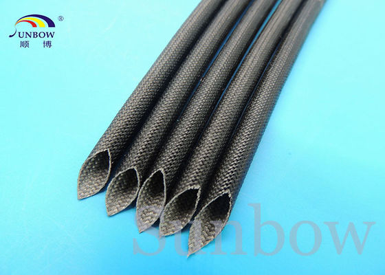 China Silicone Fiberglass Sleeving High Temperature 8mm Black fournisseur