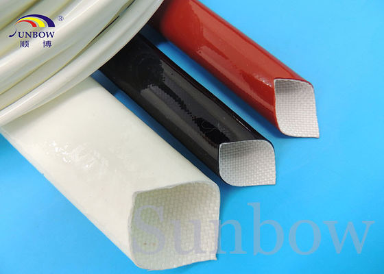 China Silicone Rubber Coated High Temperature Fiberglass Sleeve Silicone Fiberglass Sleeving fournisseur