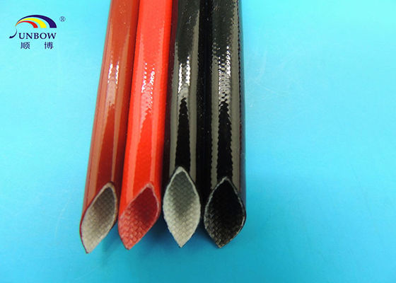 China Flexile Feuerfestigkeits-silikonumhüllte umsponnene Fiberglas-Isolierung, die für elektrische Drähte Sleeving ist fournisseur