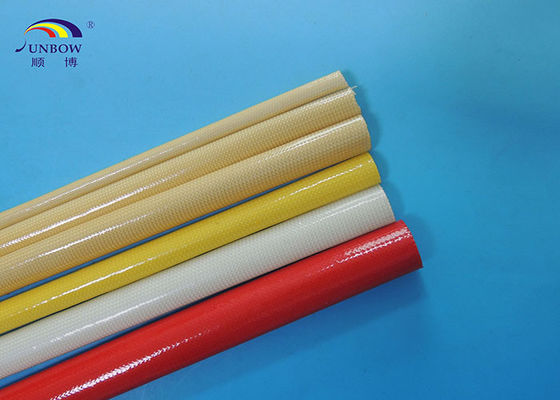 China polyurethane fiberglass sleeve treated in high temperature and  oil proof &amp; water proof fournisseur